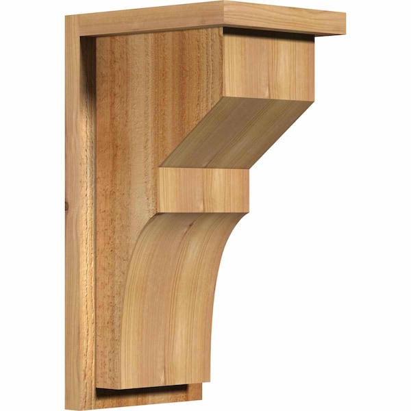 Ekena Millwork Monterey Rough Sawn Corbel w/Backplate, Western Red Cedar, 8"W x 10"D x 18"H COR08X10X18MON01RWR - main